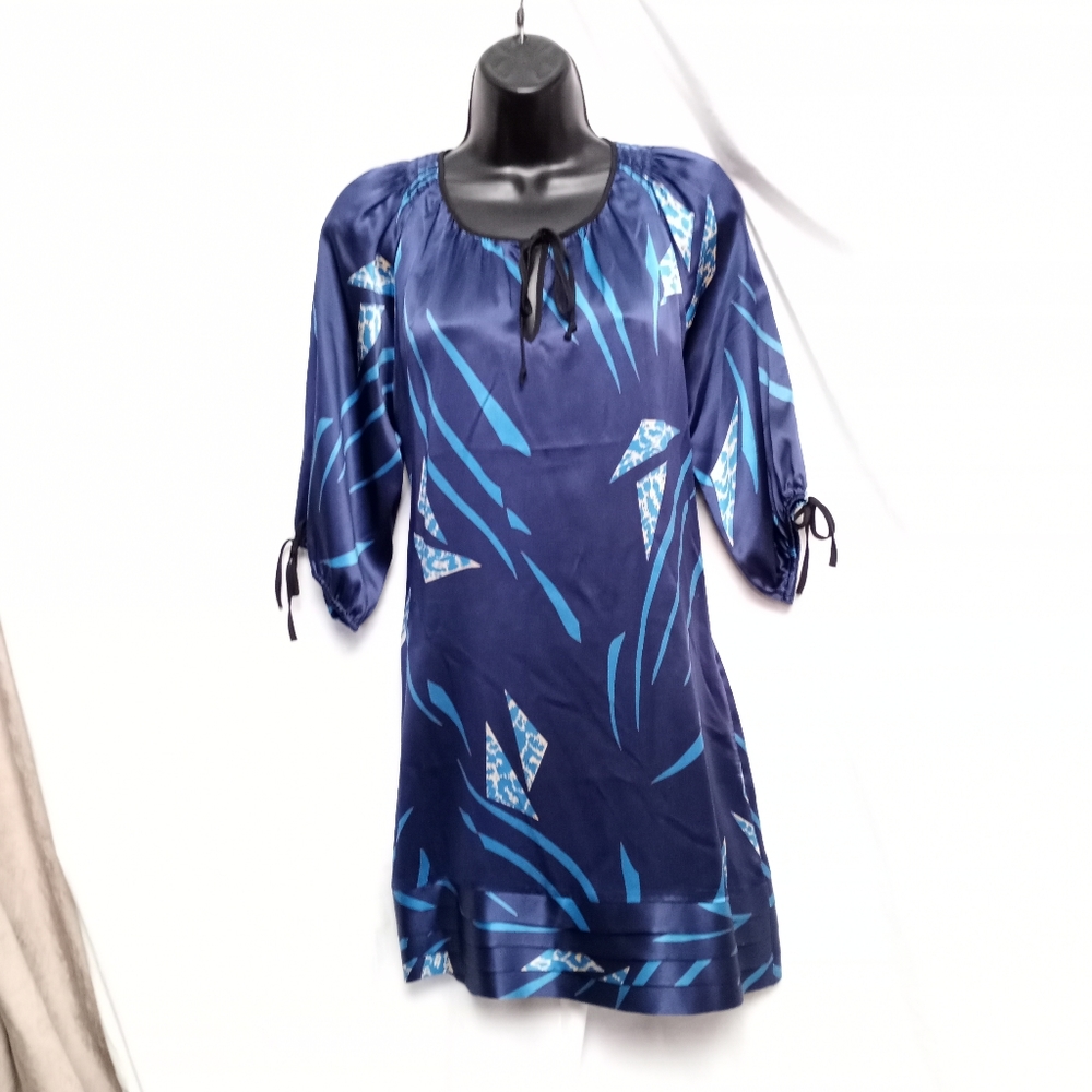 YUMI KIM Blue Silk Shift Dress